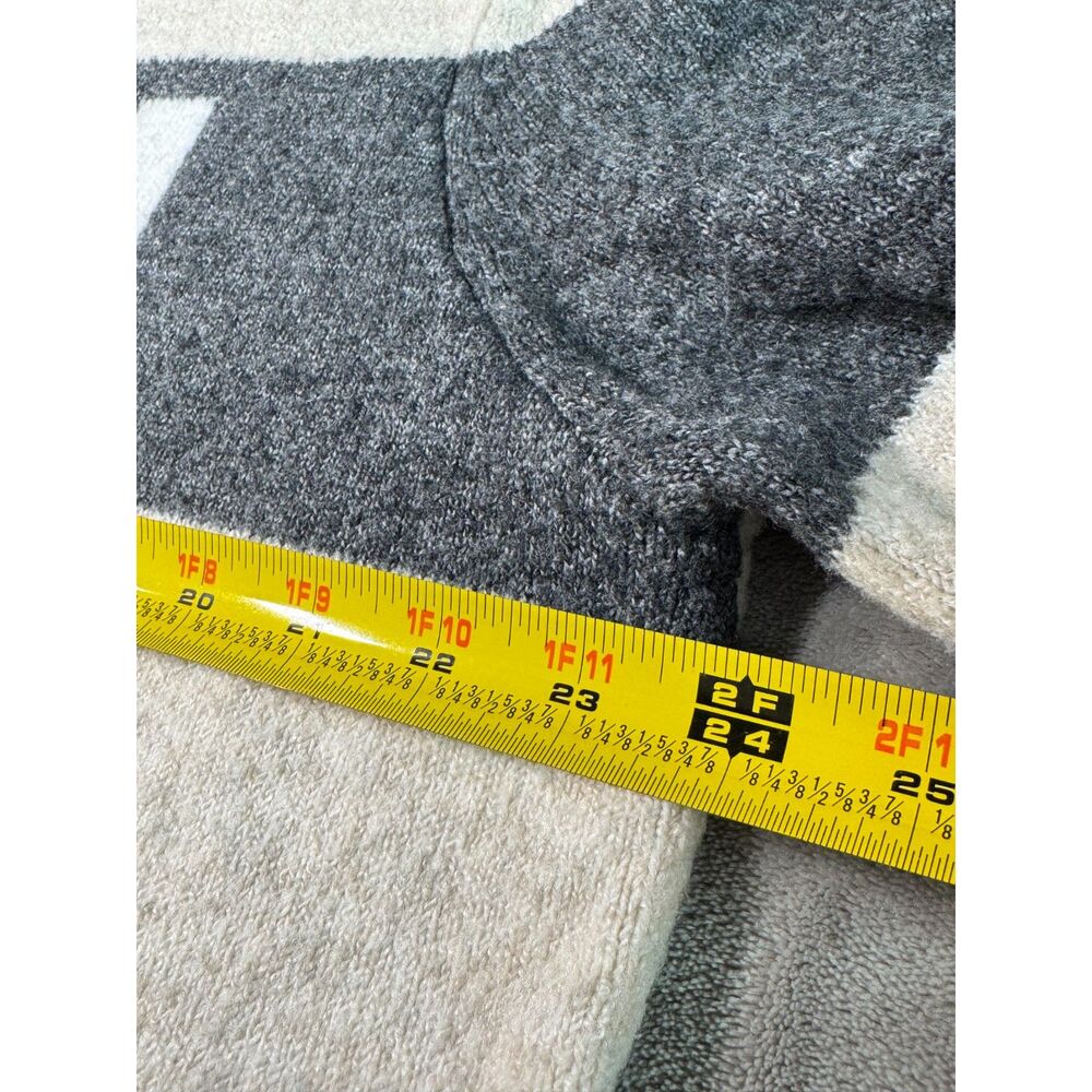 “SKI” CeCe Cozy Long Sleeve Sweater! Cream/gray L - Picture 5 of 8
